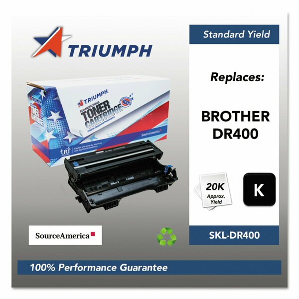 Triumph Remanufactured DR400 Drum Unit, 20,000 Page-Yield, Black 751000NSH0123 SKL-DR400